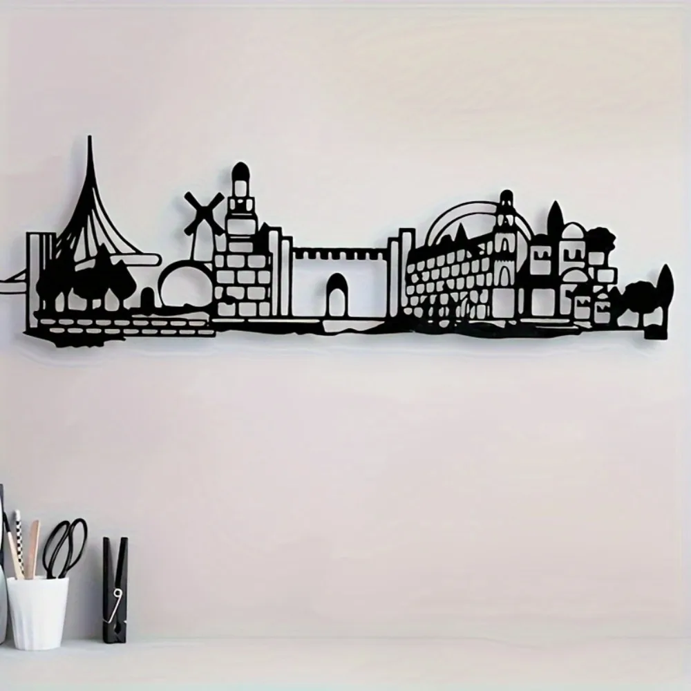 Home Decor - CIFBUY Demir Duvar Sanatı Kudüs Manzarası