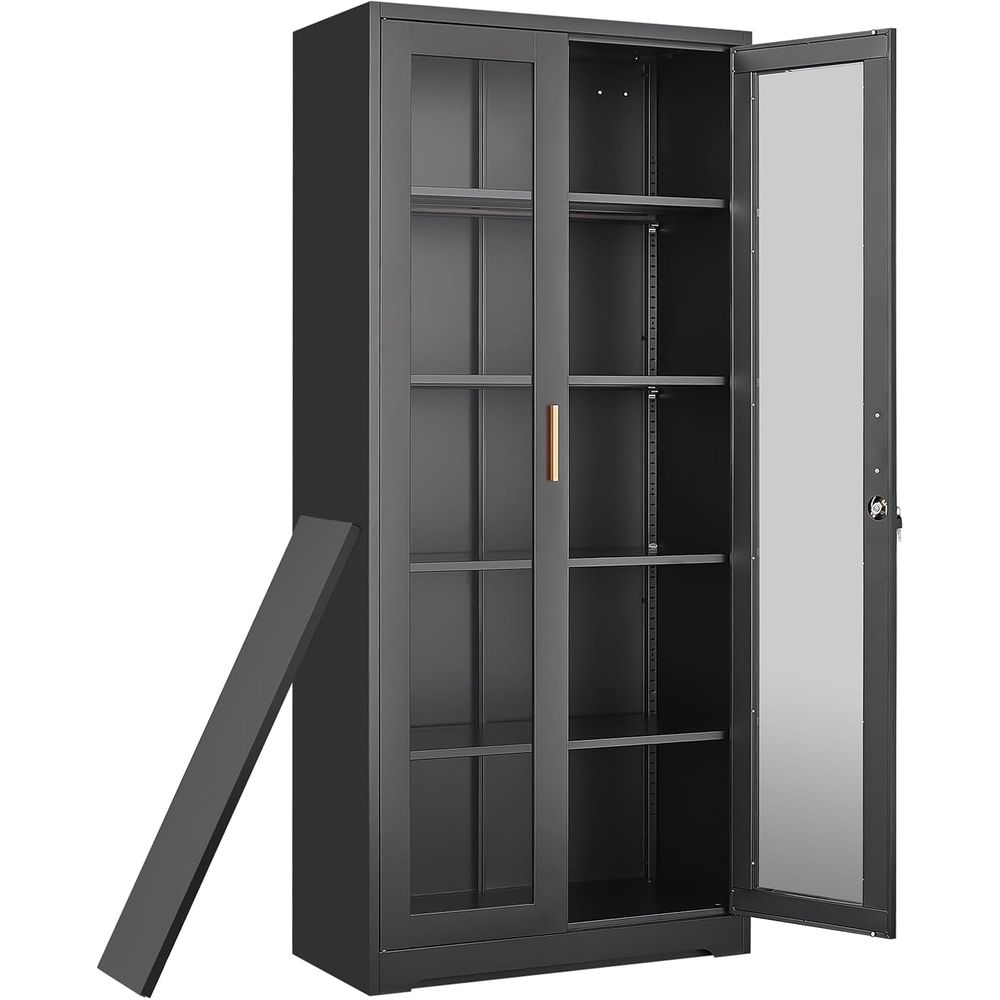 Cam Kapaklı Curio Vitrin, 71”Y - Storage & Organization incelemesi ve fiyatı